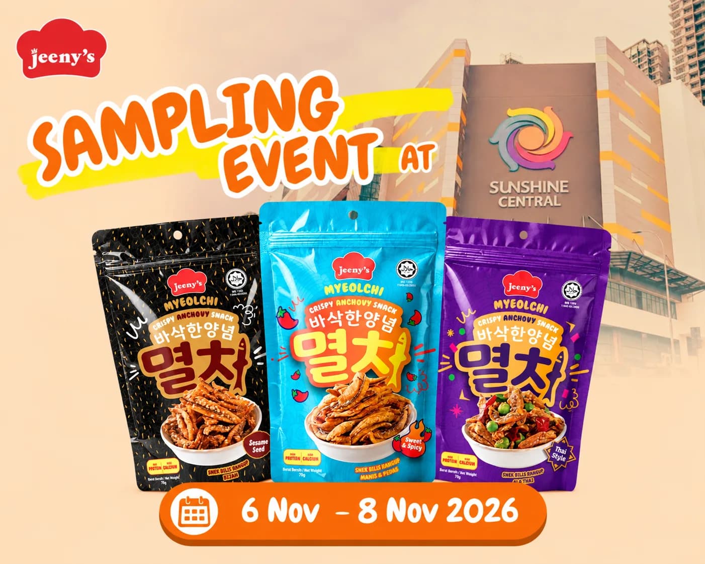 Sampling Event at Sunshine Central/Square (6-8 Nov 2026)