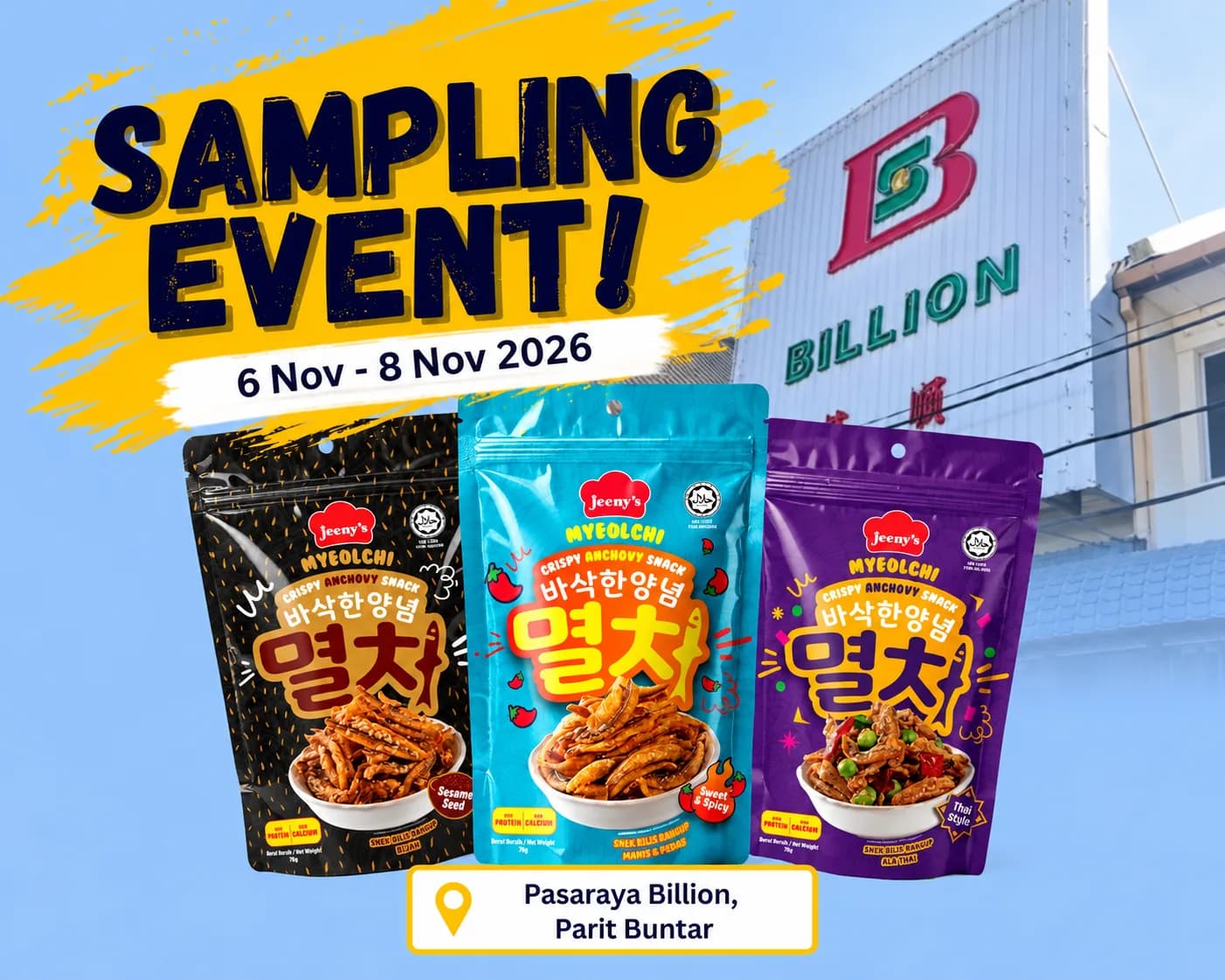 Sampling Event at Pasaraya Billlion Parit Buntar (6 – 8 Nov 2026)
