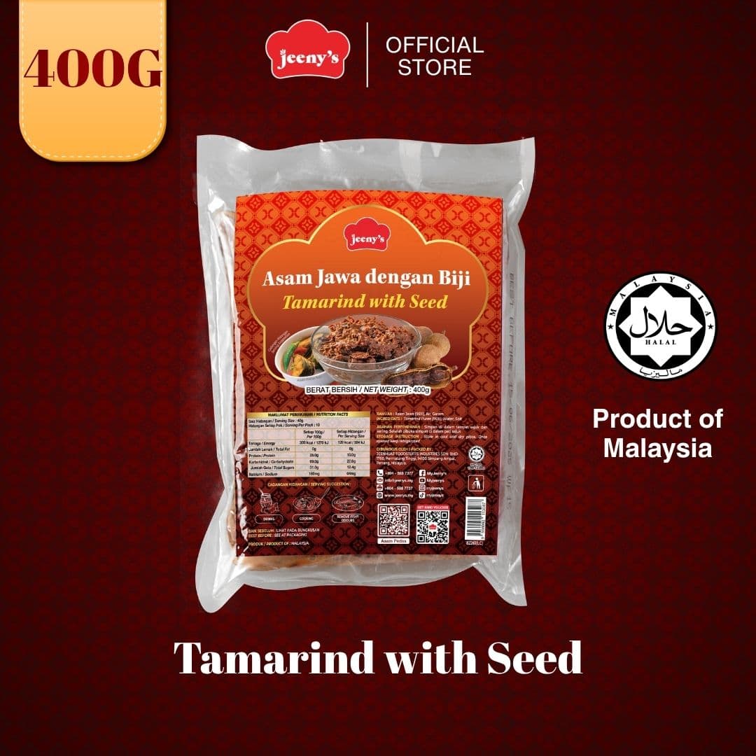 Jeeny’s Tamarind with Seed (Asam Jawa dengan Biji)_400g