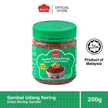 Sambal Udang Kering Pedas Sambal Garing Udang Dried Shrimp Sambal Shrimp Chilli 200g Spicy Halal Jeeny's
