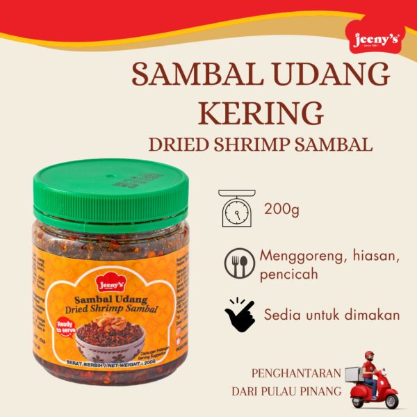 Sambal Udang Kering Pedas Sambal Garing Udang Dried Shrimp Sambal