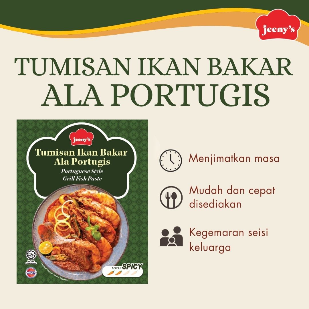 Jeeny's Pes Tumisan Ikan Bakar Ala Portugis | Portuguese Style Grill Fish| Pes Masakan| 100g | Halal